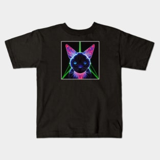 neon cat Kids T-Shirt